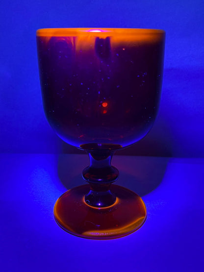 Vintage Imperial Glass Amberina Water Goblet