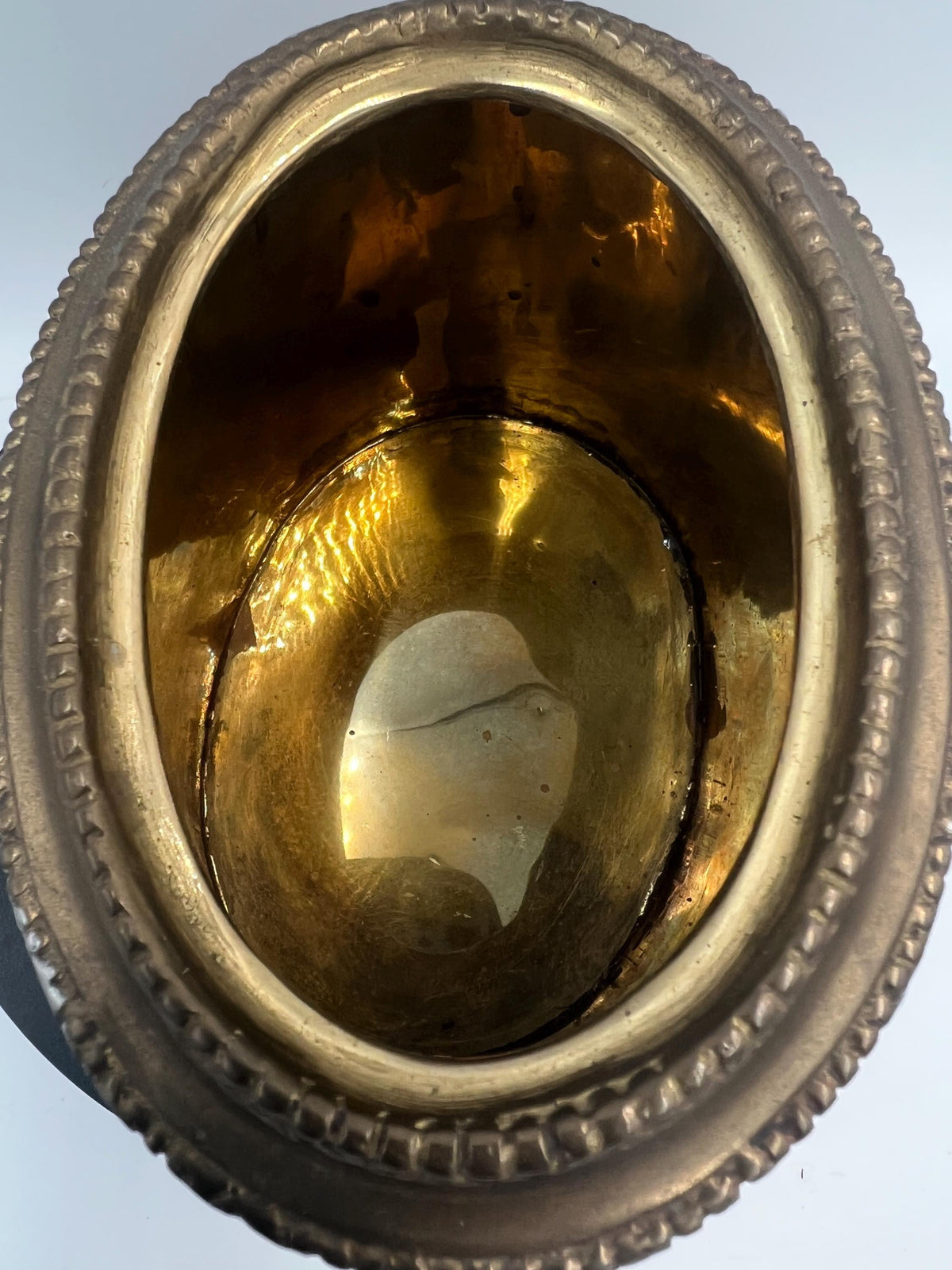 Vintage Engraved Brass Tea Caddy