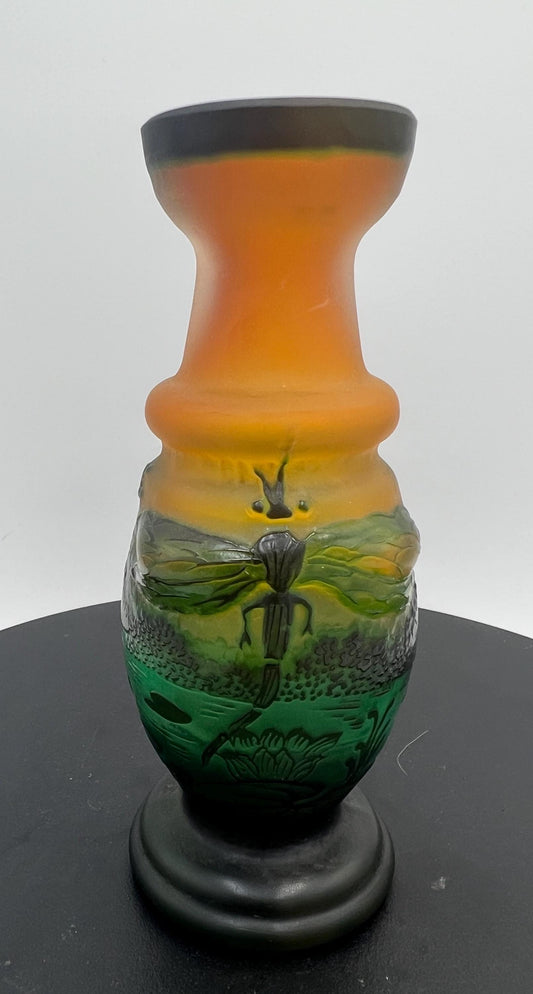 Galle Art Nouveau Cameo Glass Miniature Vase