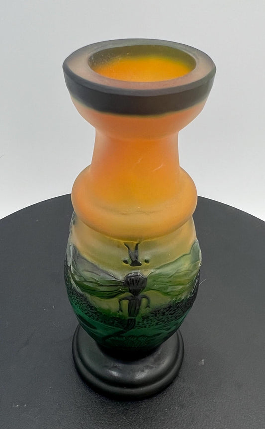 Galle Art Nouveau Cameo Glass Miniature Vase